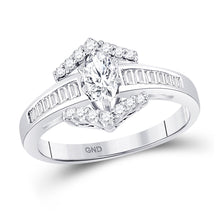  14k White Gold Marquise Diamond Solitaire Bridal Wedding Engagement Ring 3/4 Cttw