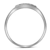 10k White Gold Mens Round Prong-set Diamond Square Cluster Ring 1/4 Cttw