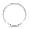 14k White Gold Womens Round Channel-set Diamond Single Row Wedding Band 1/10 Cttw