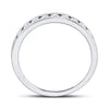 14k White Gold Womens Round Diamond Wedding Machine Set Band 1/2 Cttw