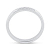14k White Gold Womens Round Diamond Wedding Single Row Band 1/8 Cttw
