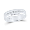 14k White Gold Mens Princess Diamond Wedding Band Ring 1/4 Cttw