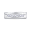 14k White Gold Mens Machine Set Princess Diamond Wedding Channel Band Ring 1 Cttw