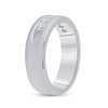 14k White Gold Mens Machine Set Princess Diamond Wedding Channel Band Ring 1 Cttw