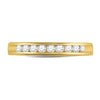 14k Yellow Gold Womens Round Diamond Single Row Wedding Band 1/4 Cttw