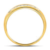 14k Yellow Gold Mens Princess Diamond Wedding Band Ring 1/4 Cttw