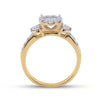14k Yellow Gold Princess Diamond Bridal Wedding Ring Band Set 1-1/2 Cttw