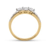 14k Yellow Gold Princess Diamond Bridal Wedding Ring Band Set 1-1/2 Cttw