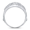 14k White Gold Womens Round Diamond Ring Guard Wrap Enhancer Wedding Band 1/4 Cttw