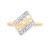 10k Yellow Gold Womens Round Diamond Mom Accent Ring 1/20 Cttw