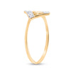10k Yellow Gold Womens Round Diamond Mom Accent Ring 1/20 Cttw