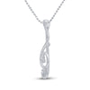 10k White Gold Womens Round Diamond Treble Clef Music Note Pendant 1/20 Cttw