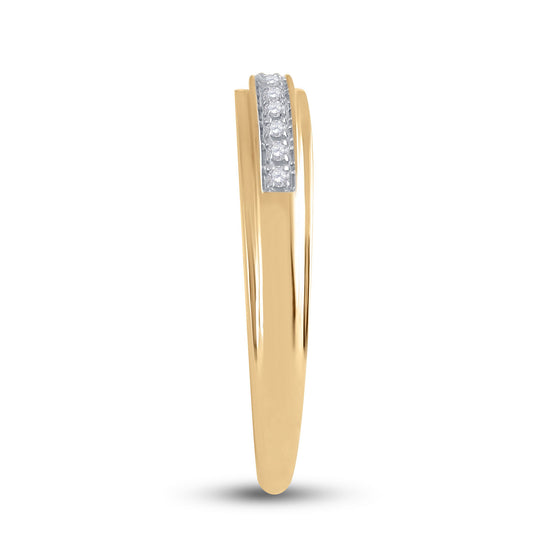 10k Yellow Gold His Hers Round Diamond Cluster Matching Wedding Set 1/5 Cttw
