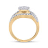 14k Yellow Gold Princess Diamond Bridal Wedding Ring Band Set 1-1/4 Cttw