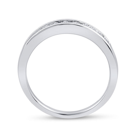 14k White Gold Princess Diamond Bridal Wedding Ring Band Set 1/2 Cttw
