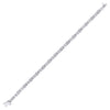 10k White Gold Womens Round Diamond X Link Fashion Bracelet 1/2 Cttw