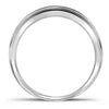 10k White Gold Mens Round Diamond Pave Band Ring 1/5 Cttw