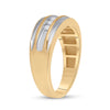 10k Yellow Gold Mens Round Diamond 5-stone Wedding Ring 1/4 Cttw