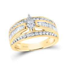  14k Yellow Gold Marquise Diamond Solitaire Bridal Wedding Engagement Ring 1 Cttw