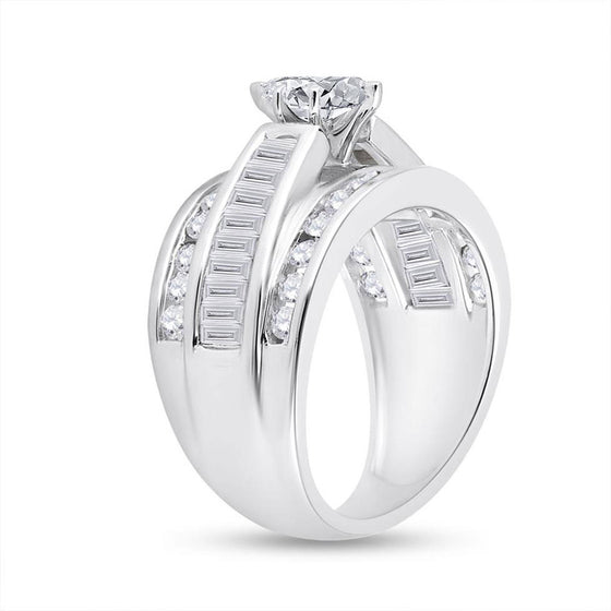 14k White Gold Marquise Diamond Solitaire Bridal Wedding Engagement Ring 2 Cttw