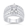 14k White Gold Marquise Diamond Solitaire Bridal Wedding Engagement Ring 2 Cttw