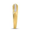 14k Yellow Gold His Hers Round Diamond Solitaire Matching Wedding Set 1/2 Cttw