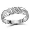 10k White Gold His Hers Round Diamond Square Matching Wedding Set 1/3 Cttw