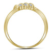 10k Yellow Gold Mens Round Diamond Band Ring 1/6 Cttw