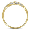 10k Yellow Gold His Hers Round Diamond Square Matching Wedding Set 1/3 Cttw
