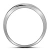 10k White Gold Mens Round Diamond Single Row Fashion Band Ring 1/8 Cttw