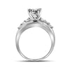 10k White Gold Princess Diamond Cluster Bridal Wedding Engagement Ring 1/2 Cttw