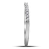10k White Gold Womens Round Diamond Wedding Contoured Band 1/6 Cttw