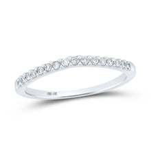  10k White Gold Womens Round Diamond Wedding Contoured Band 1/6 Cttw