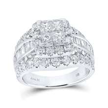  14k White Gold Princess Diamond Halo Bridal Wedding Engagement Ring 3 Cttw