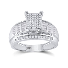  Sterling Silver Round Diamond Cluster Bridal Wedding Engagement Ring 5/8 Cttw