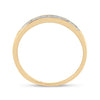10k Yellow Gold Princess Diamond Bridal Wedding Ring Band Set 1/2 Cttw
