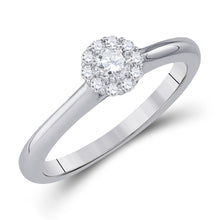  10k White Gold Round Diamond Solitaire Bridal Wedding Engagement Ring 1/4 Cttw