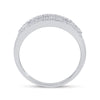 10k White Gold Womens Round Diamond Band Ring 1/3 Cttw