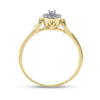 10k Yellow Gold Womens Round Diamond Solitaire Promise Ring 1/10 Cttw