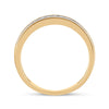 10k Yellow Gold Womens Round Diamond Pave Band Ring 1/2 Cttw