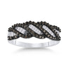 Sterling Silver Womens Round Brown Diamond Band Ring 1/2 Cttw