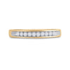 10k Yellow Gold Womens Round Diamond I Love You Band 1/5 Cttw