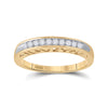 10k Yellow Gold Womens Round Diamond I Love You Band 1/5 Cttw