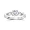 14k White Gold Round Diamond Solitaire Bridal Wedding Engagement Ring 1/8 Cttw