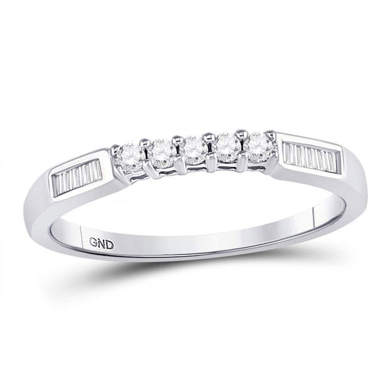 10k White Gold Princess Diamond Bridal Wedding Ring Band Set 3/8 Cttw