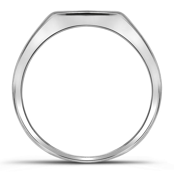 10k White Gold Mens Round Black Color Enhanced Diamond Wedding Band Ring 1 Cttw