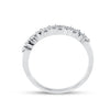 10k White Gold Womens Round Diamond Single Row Band Ring 1/6 Cttw