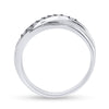 Sterling Silver Mens Round Brown Diamond Wedding Band Ring 1/4 Cttw