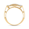 10k Yellow Gold Mens Round Diamond Cluster Ring 1/2 Cttw