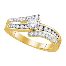  14k Yellow Gold Round Diamond Solitaire Bridal Wedding Engagement Ring 7/8 Cttw